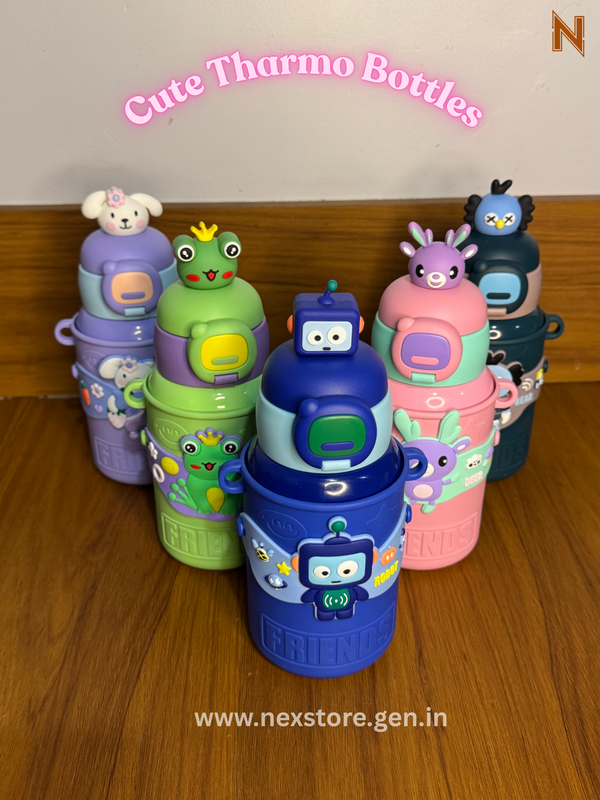 WarmFriends Cute Stainless Steel Thermos Bottle (450ml)