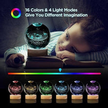 LumiSphere™ 3D Crystal LED Lamp – Assorted Laser-Engraved Designs in Glowing Glass Orb