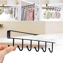 HangEase™ Under-Cabinet Hook Rack – Space-Saving Cup, Mug & Wine Glass Holder for Kitchen Organization