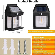 SunLume™ Solar Outdoor Wall Light – Waterproof Motion Sensor LED Lamp for Garden, Patio & Home Security