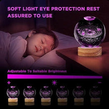 LumiSphere™ 3D Crystal LED Lamp – Assorted Laser-Engraved Designs in Glowing Glass Orb